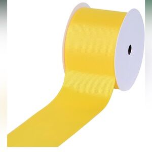 YAMA Yellow Grosgrain Ribbon, 2 Inch 10 Yards